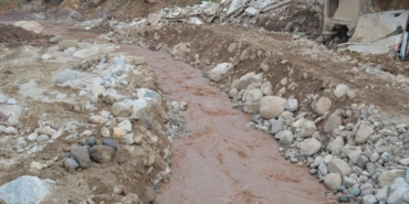 Tunceli Pülümür'de sağanak sonrası heyelan oluştu