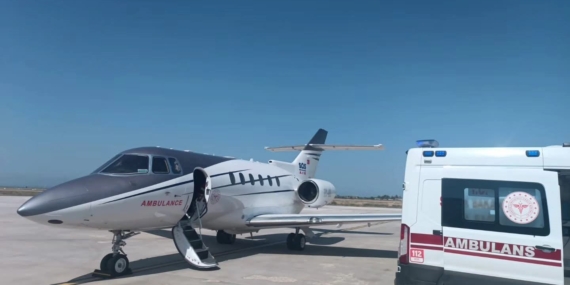 Van'da 1 aylık bebek uçak ambulansla Ankara'ya sevk edildi