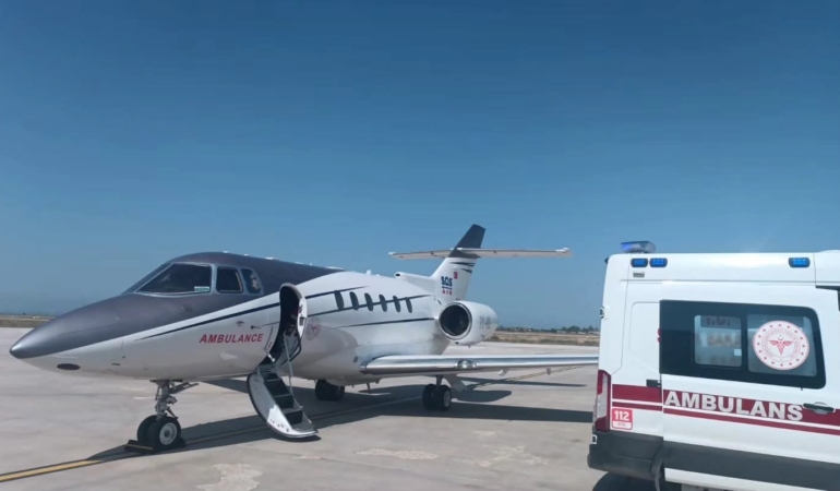 Van'da bir aylık bebek uçak ambulansla Ankara'ya sevk edildi