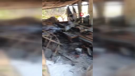 Yazıhan'da çıkan yangında konteyner kullanılamaz hale geldi