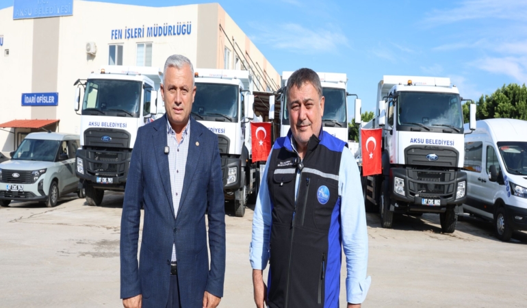 AKSU BELEDİYESİ ARAÇ FİLOSUNU GÜÇLENDİRMEYE DEVAM EDİYOR