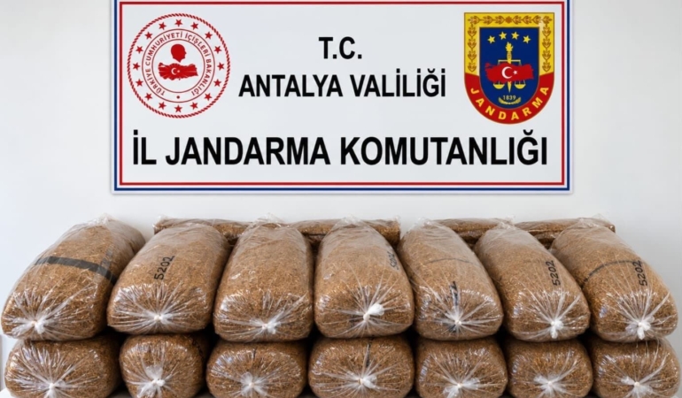 ALANYA'DA 144 KİLO KAÇAK TÜTÜN ELE GEÇİRİLDİ