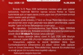 AMASYA'DA TAŞKINDAN ETKİLENEN ÇİFTÇİLERE 30 MİLYON TL ÖDEME YAPILDI