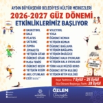 AYDIN BÜYÜKŞEHİR BELEDİYESİ GÜZ DÖNEMİ ETKİNLİKLERİ BAŞLIYOR