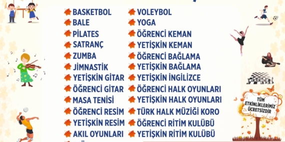 AYDIN BÜYÜKŞEHİR BELEDİYESİ GÜZ DÖNEMİ ETKİNLİKLERİ BAŞLIYOR
