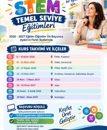 AYDIN'DA 10 İLÇEDE ÖĞRETMENLERE STEM EĞİTİMİ VERİLECEK