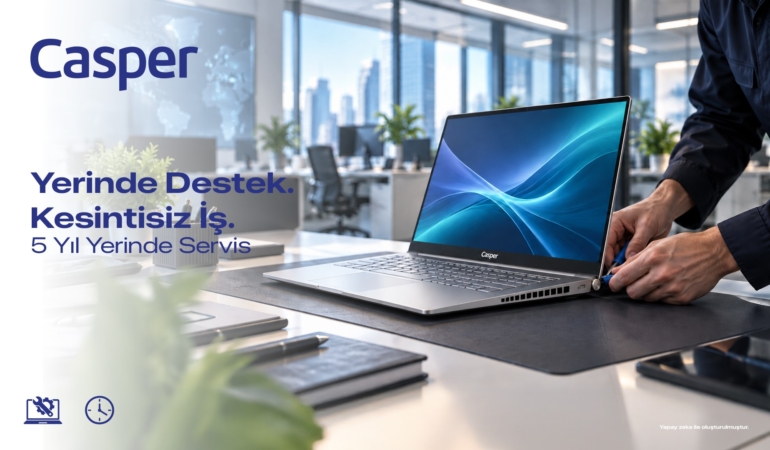 CASPER'DAN KURUMSAL MÜŞTERİLERE 5 YILA KADAR YERİNDE SERVİS DESTEĞİ
