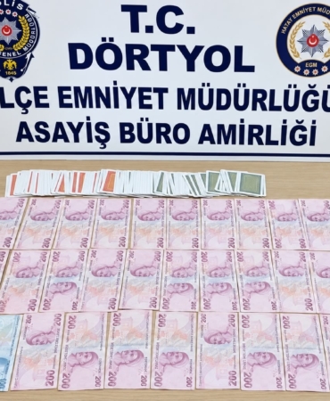 DÖRTYOL'DA İŞ YERİNDE KUMAR OYNAYAN 5 KİŞİYE 58 BİN 20 TL CEZA