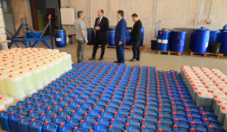 ELAZIĞ'DAKİ GAZİ MTAL GÜNLÜK 10 TON TEMİZLİK MALZEMESİ ÜRETİYOR