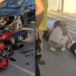 ERZİNCAN'DA OTOMOBİL İLE MOTOSİKLET ÇARPIŞTI: 2 GENÇ YARALANDI