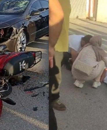 ERZİNCAN'DA OTOMOBİL İLE MOTOSİKLET ÇARPIŞTI: 2 GENÇ YARALANDI