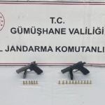 GÜMÜŞHANE'DE 2 RUHSATSIZ TABANCA ELE GEÇİRİLDİ