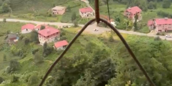 Rize’de ilkel teleferikle heyecan dolu yolculuk