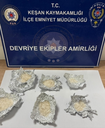KEŞAN'DA 22,96 GRAM METAMFETAMİN ELE GEÇİRİLDİ