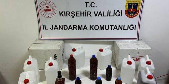 KIRŞEHİR'DE KAÇAK ALKOL OPERASYONU: 50 LİTRE KAÇAK İÇKİ ELE GEÇİRİLDİ