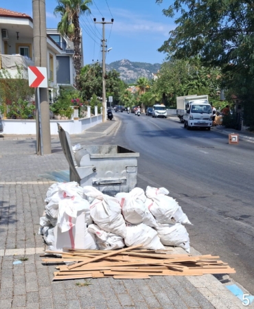 MARMARİS'TE KAÇAK MOLOZ DÖKÜMÜNE CEZA