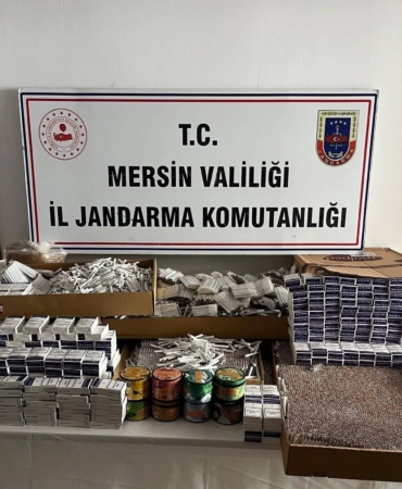 MERSİN'DE SİGARA KAÇAKÇILIĞI OPERASYONU: 32 BİN 120 MAKARON ELE GEÇİRİLDİ