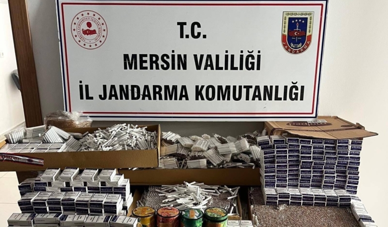 MERSİN'DE SİGARA KAÇAKÇILIĞI OPERASYONU: 32 BİN 120 MAKARON ELE GEÇİRİLDİ