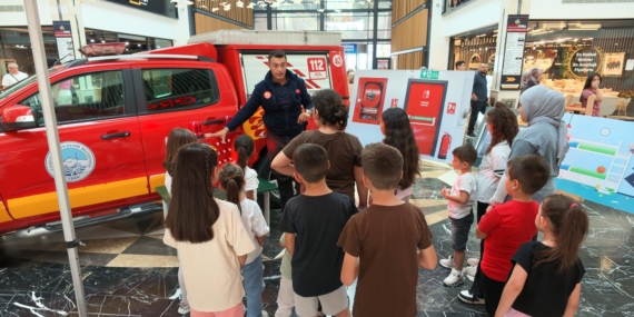 Kayseri’de minik itfaiyeciler hem öğrendi hem eğlendi