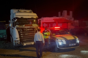 ŞANLIURFA SAHTE PLAKA TAKAN TIR SÜRÜCÜSÜ GÖZALTINA ALINDI