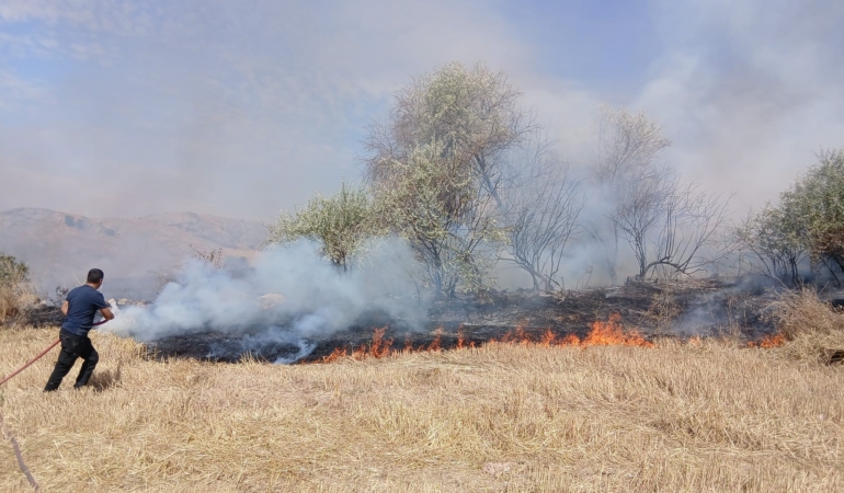 SARAYKENT'TE 150 DÖNÜM ARAZİ YANDI