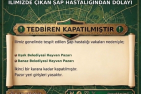 UŞAK'TA HAYVAN PAZARLARI ŞAP HASTALIĞI NEDENİYLE KAPATILDI