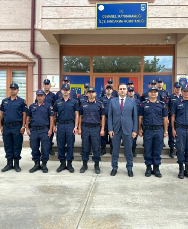YÜZBAŞI RÜTBESİNE YÜKSELEN OSMANELİ İLÇE JANDARMA KOMUTANI SOY'A BAŞARI DİLEĞİ