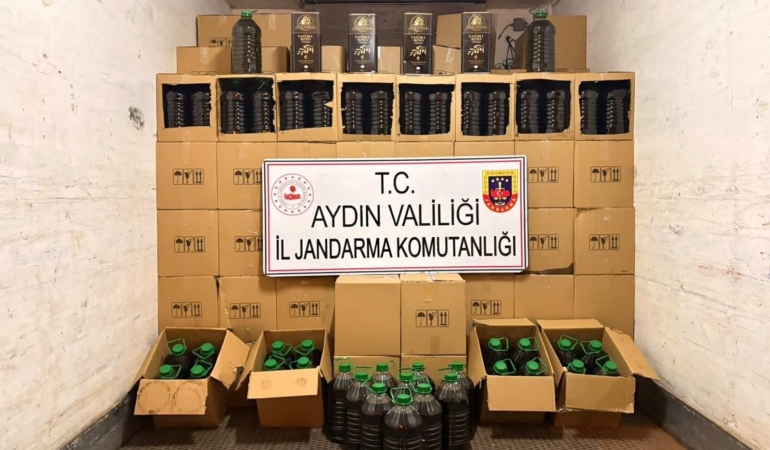 AYDIN'DA 5 BİN 300 LİTRE SAHTE ZEYTİNYAĞI ELE GEÇİRİLDİ