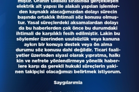 BAŞKAN OKANDAN: "BAHSİ GEÇEN İŞLETMEYLE ALAKALI HİÇ BİR ZAMAN RESMİ BİR ORTAKLIĞIM OLMAMIŞTIR"