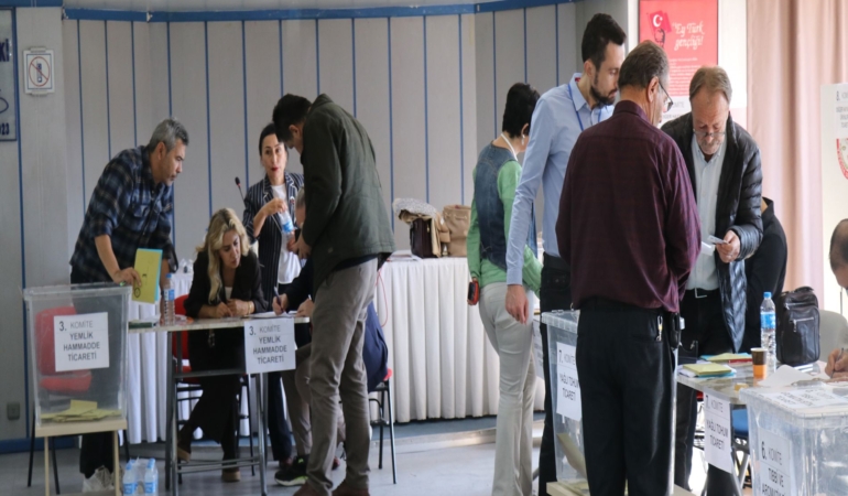 DENİZLİ TİCARET BORSASINDA SEÇİM HEYECANI BAŞLADI