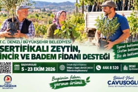 DENİZLİ'DE ÜRETİCİYE FİDAN DESTEĞİ
