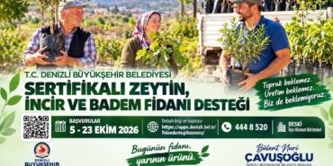 DENİZLİ'DE ÜRETİCİYE FİDAN DESTEĞİ