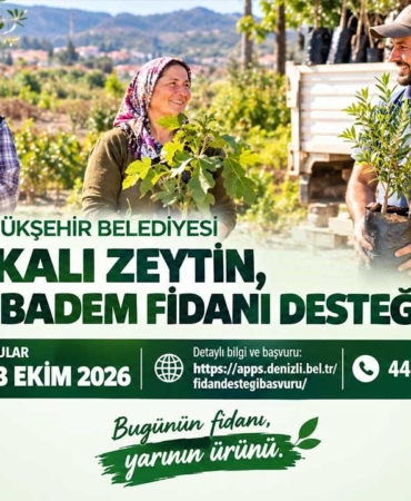 DENİZLİ'DE ÜRETİCİYE FİDAN DESTEĞİ