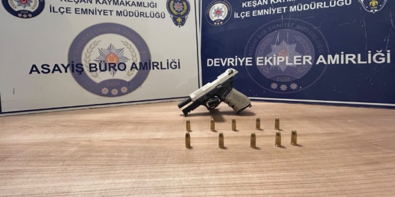 Keşan’da Silah İhbarı Üzerine Harekete Geçen Polis, Şüpheliyi Yakaladı