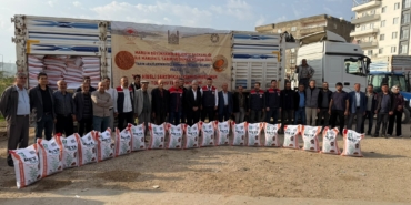 MAZIDAĞI'NDA 167 ÇİFTÇİYE 40 TON MERCİMEK TOHUMU DESTEĞİ