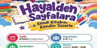 MERKEZ KÜTÜPHANE'DE ÇOCUKLAR HAYALLERİNİ KİTAPLARA DÖNÜŞTÜRECEK