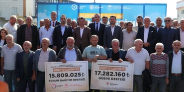 SAMSUN'DA BİN 757 ÜRETİCİYE TOHUM VE GÜBRE DESTEĞİ