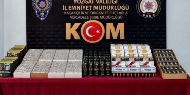 YOZGAT'TA 35 BİN MAKARON ELE GEÇİRİLDİ